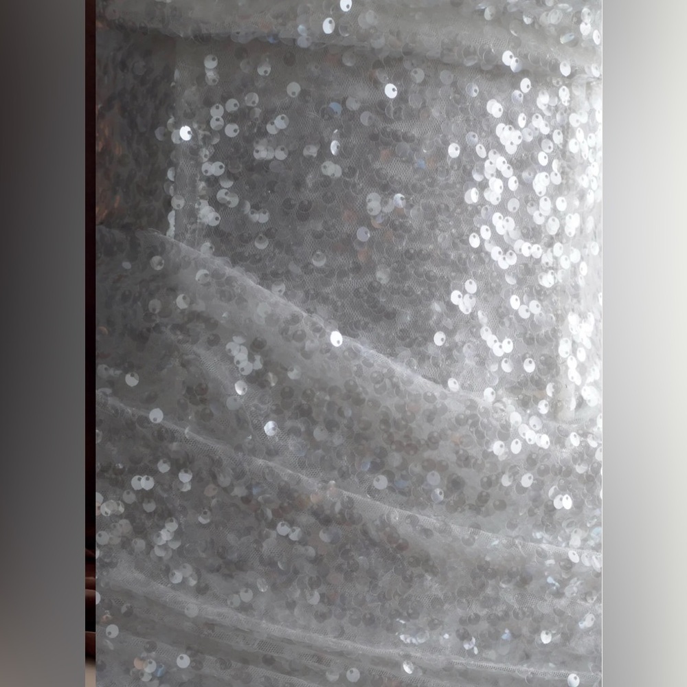 Meshki White Strapless Sequin Mini Dress - Picture 4 of 10